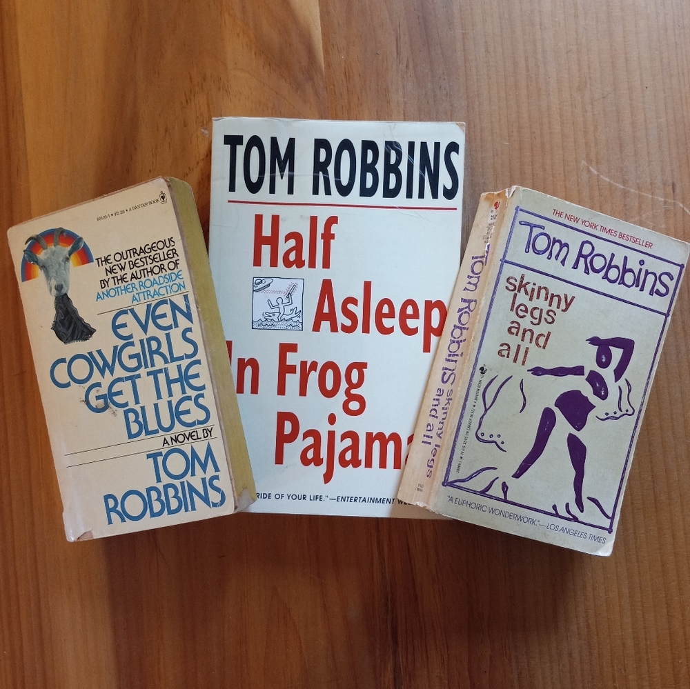 3 Books BY Tom Robbins 1977, 1990, 1994 / All Used Paperbacks in Great Condition
